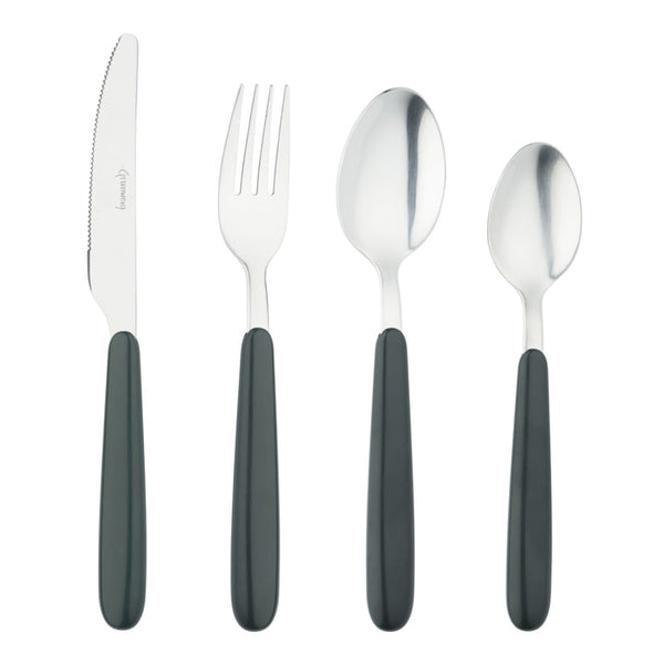 Bistro 4311 24 Piece Cutlery Set Black
