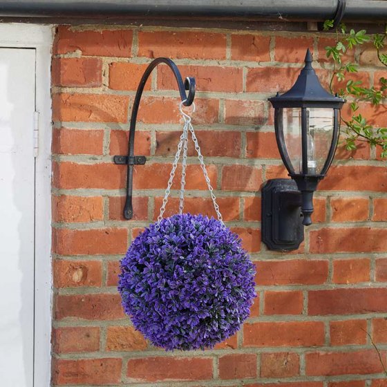 Topiary Box Artificial Violet Ball 30cm