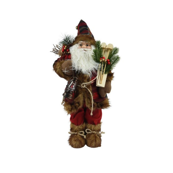 Winter Fur Santa Decoration 45cm