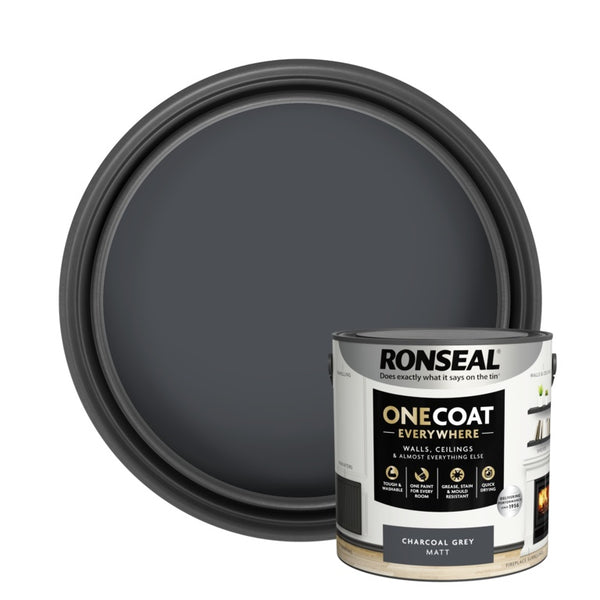 Ronseal One Coat Everywhere 2.5L - Charcoal Grey Matt