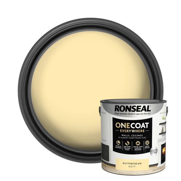 Ronseal One Coat Everywhere 2.5L - Buttercream Matt