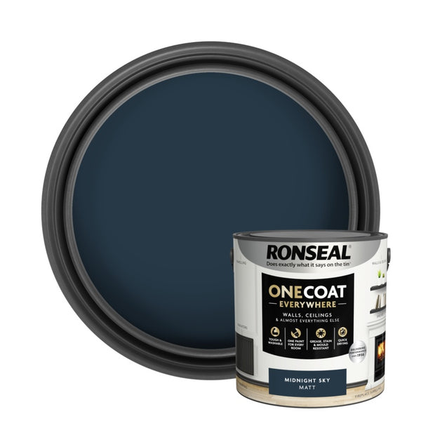 Ronseal One Coat Everywhere 2.5L - Midnight Sky Matt
