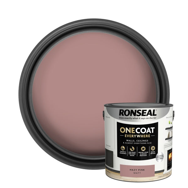 Ronseal One Coat Everywhere 2.5L - Hazy Pink Matt
