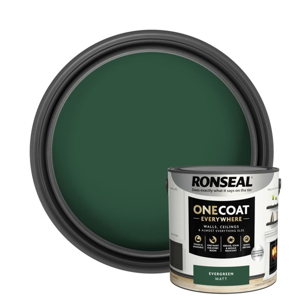Ronseal One Coat Everywhere 2.5L - Evergreen Matt