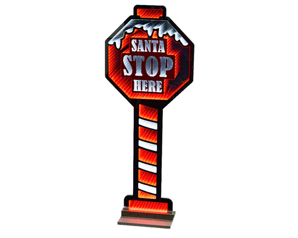LED Infinity Light – Stop Sign Design, Steady Glow, Outdoor Use