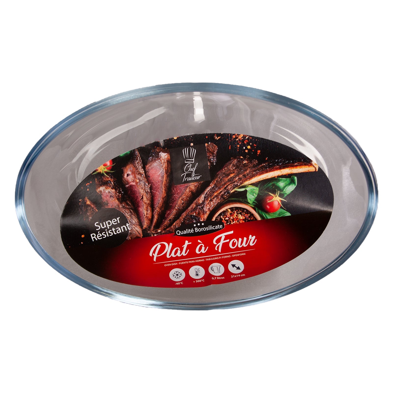 Glass Oval Baking Dish 700ml