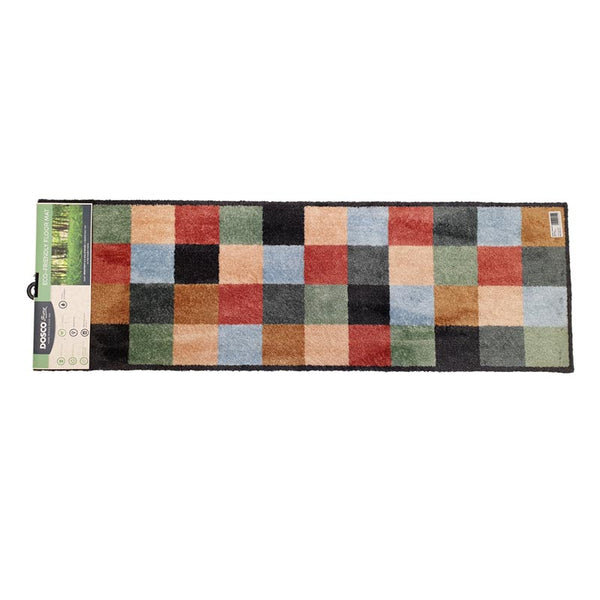 Dosco Eco Friendly Coloured Squares Runner Mat 50cm x 150cm