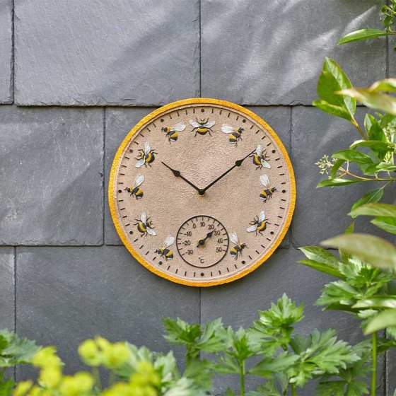 Bees Outdoor Wall Clock
