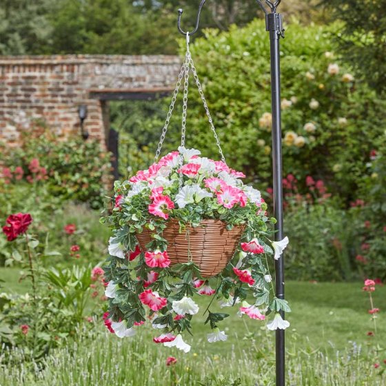 30cm Artificial Hanging Basket - Summer Bloom