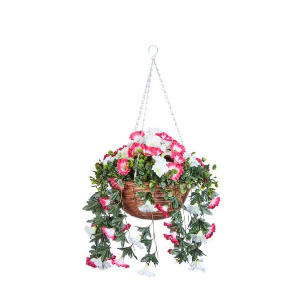30cm Artificial Hanging Basket - Summer Bloom