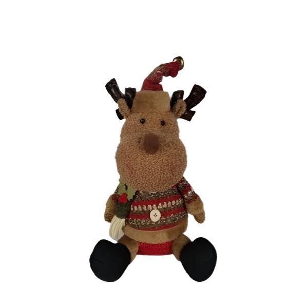 Plush Reindeer with Christmas Jumper 40cm