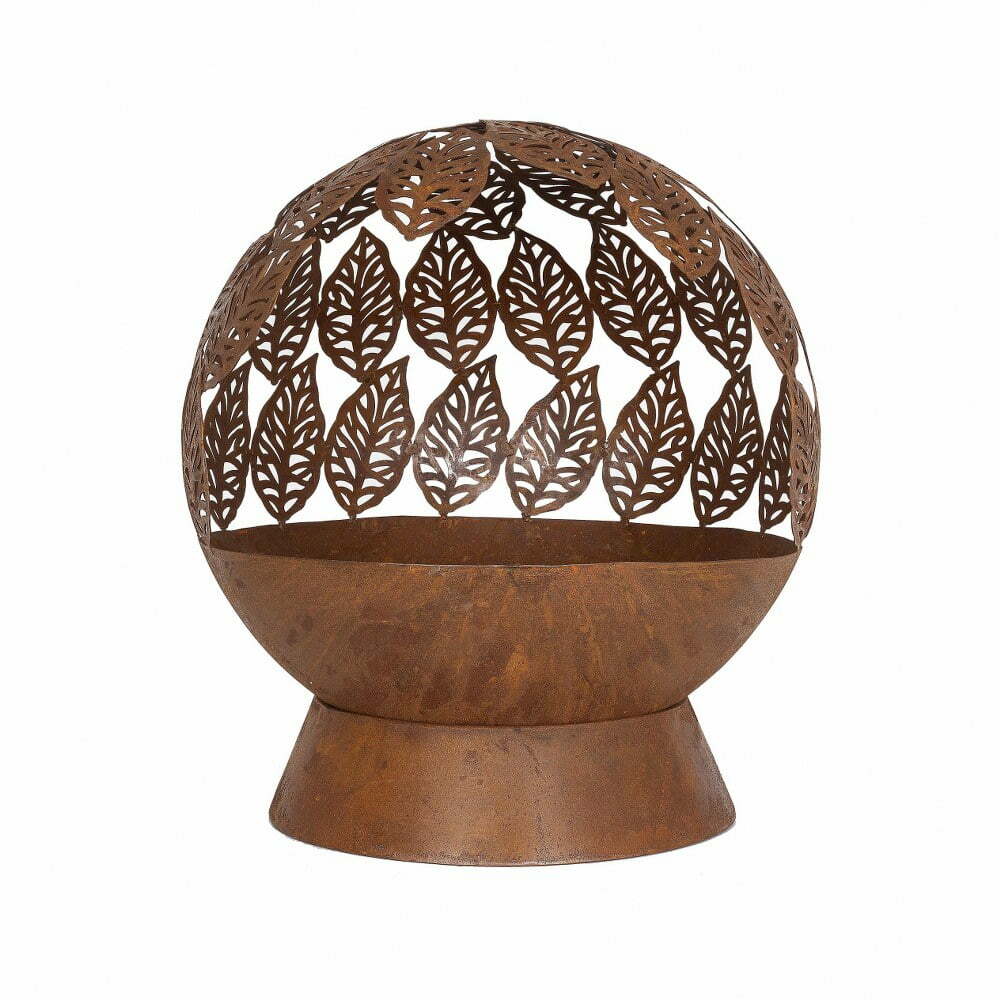 La Hacienda Leaves Oxidised Fire Globe Natural Rusted