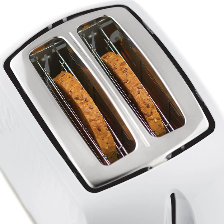 Russell Hobbs Honeycomb 2 Slice White Toaster