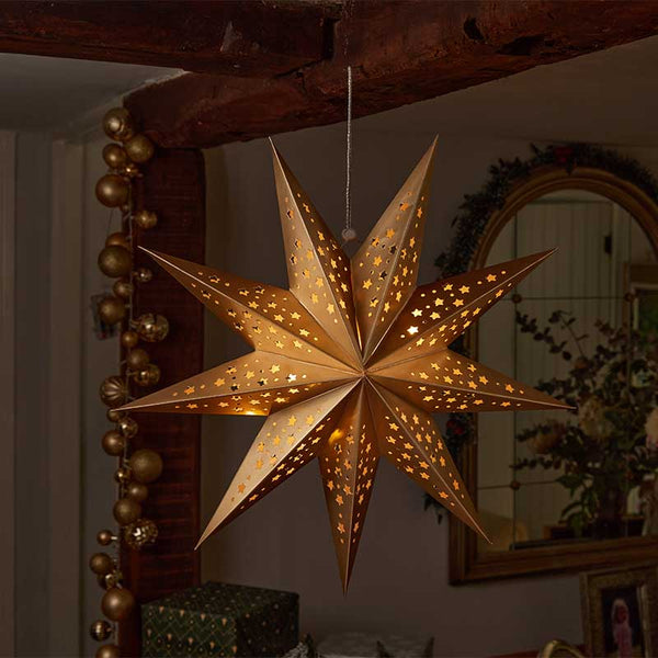 InLit Origami Star - Gold  50cm