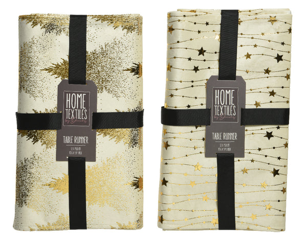 Polyester Table Runner – 2 Assorted Designs