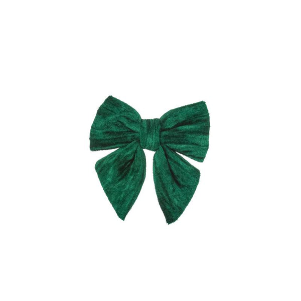 13cm Velvet Bow  -Emerald