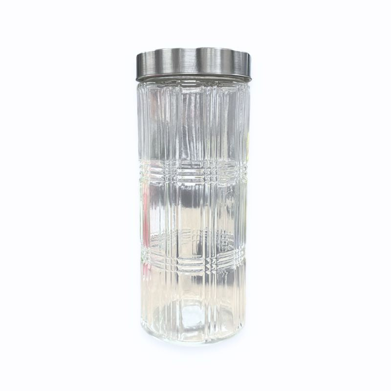 Glass Storage Jar & Stainless Steel Lid 2200ml