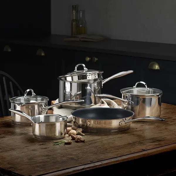 Stellar 5 Piece Draining Saucepan Set