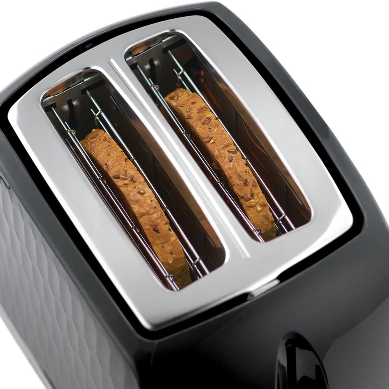 Russell Hobbs Honeycomb 2 Slice Black Toaster