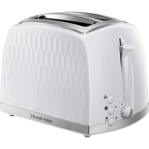Russell Hobbs Honeycomb 2 Slice White Toaster