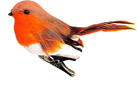 Robin On Clip Decoration 11cm