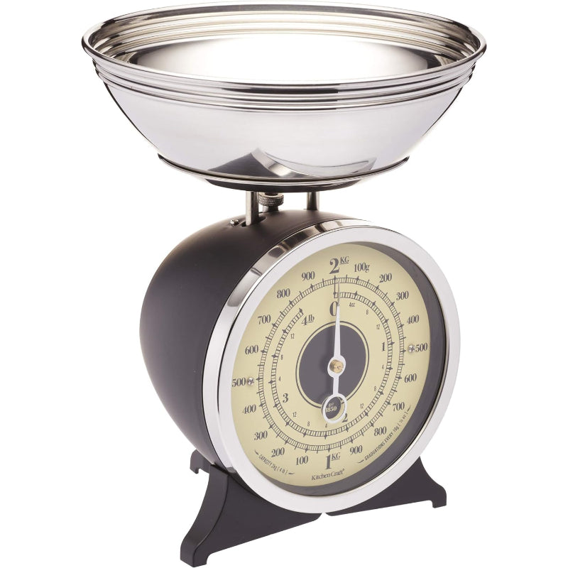 Classic Mechanical Kitchen Scale Black