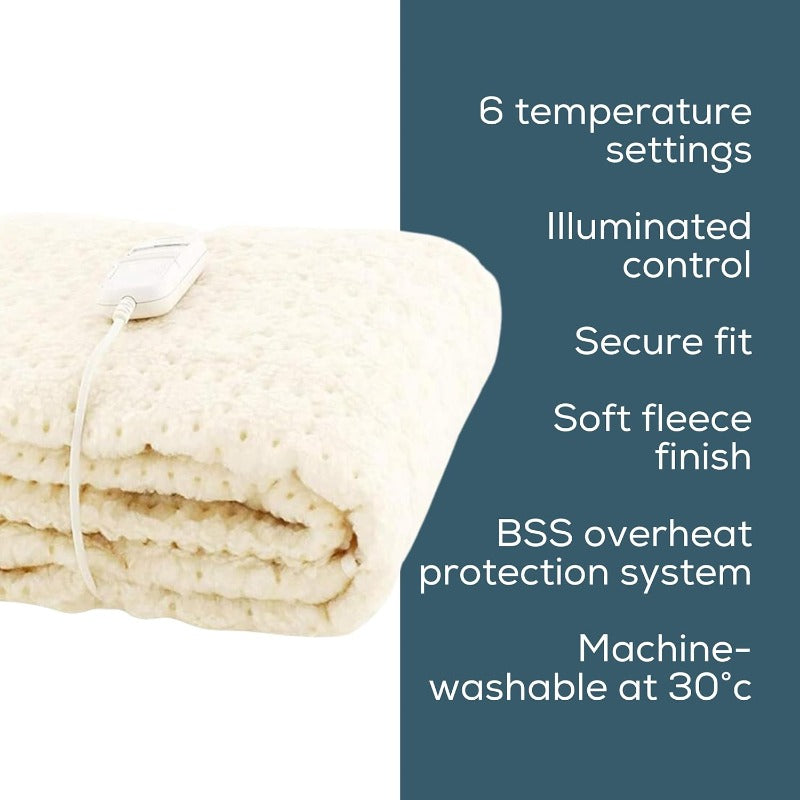 Monogram Double Size Electric Blanket 137cm x 190cm