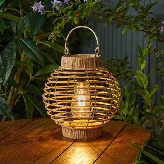Terra Solar Rattan Lantern