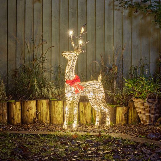 Christmas GlitterTwist Reindeer - Gold 80 cm