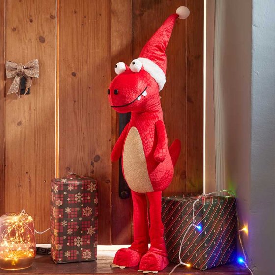 Christmas Festive Dino - Large - Red