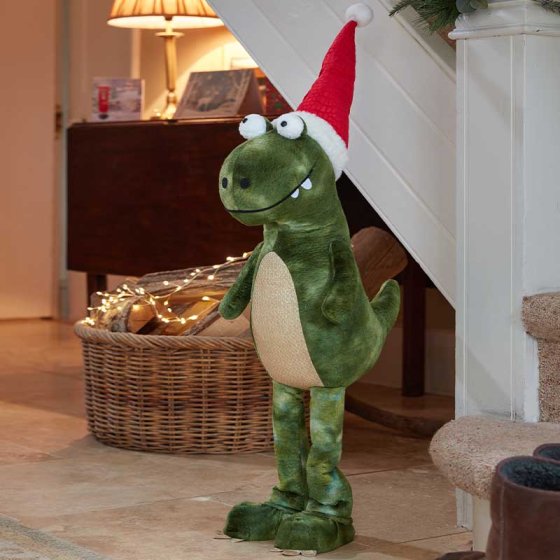Christmas Festive Dino - XL - Green