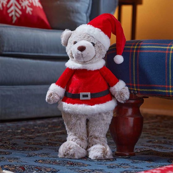 Christmas Teddy Santa