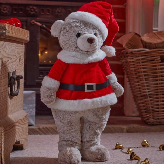 Christmas Teddy Santa - Large