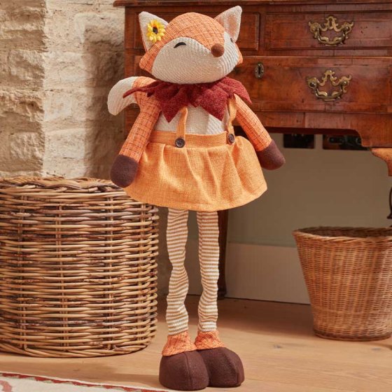 Mrs Fox Plush – Standing Autumn Decoration (Large 70cm)