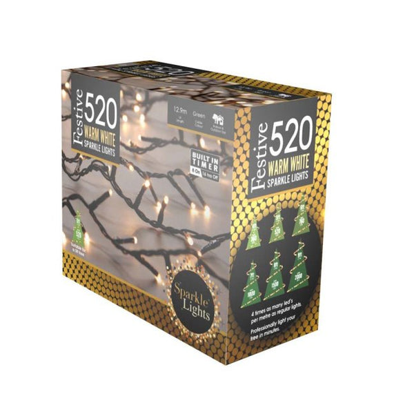 520 Chrismtas Sparkle LED Lights Warm White