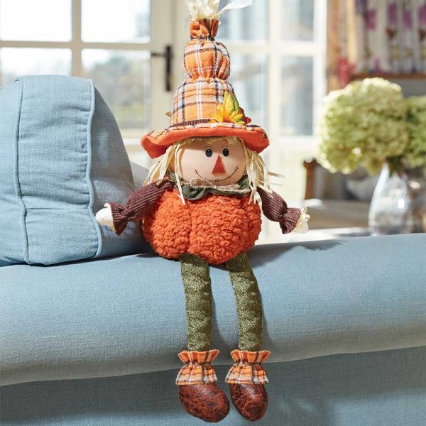 Mr Scarecrow Dangly Legs Plush – Autumn Shelf Sitter (34cm)