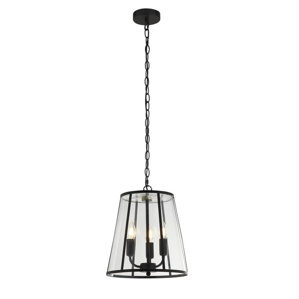 5 Light Ceiling Pendant Matt Black