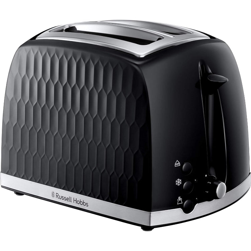 Russell Hobbs Honeycomb 2 Slice Black Toaster