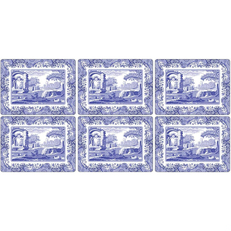 Pimpernel Blue Italian Set of 6 Placements