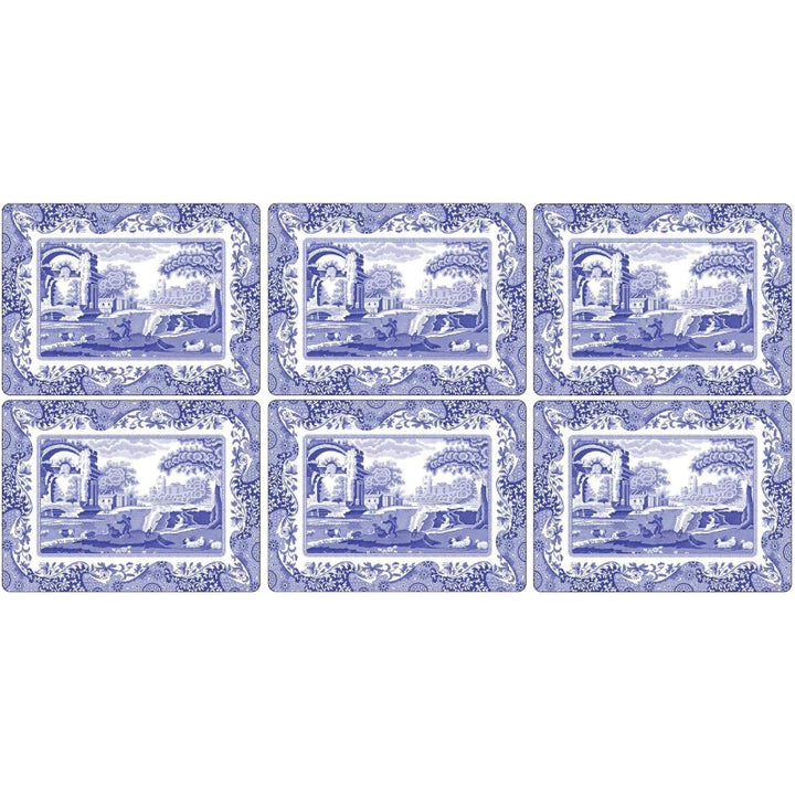 Pimpernel Blue Italian Set of 6 Placements