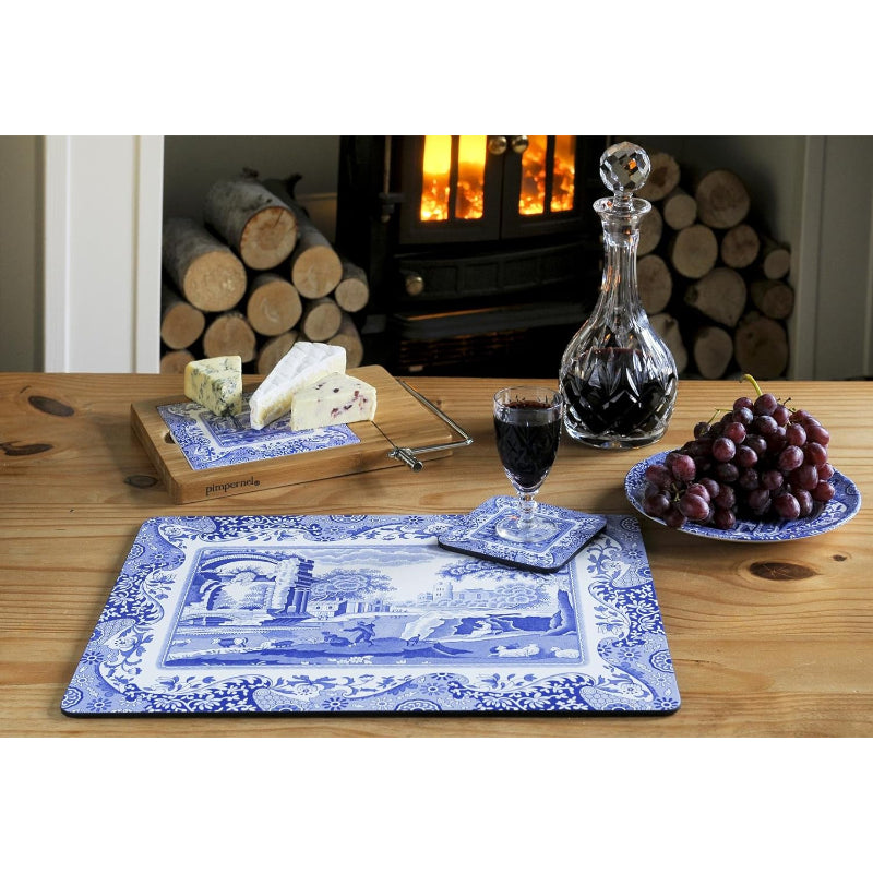 Pimpernel Blue Italian Set of 6 Placements