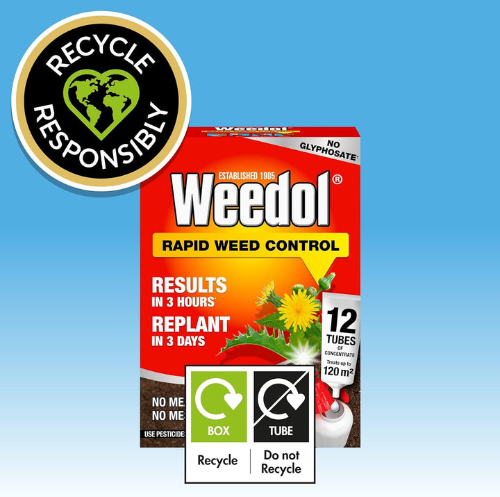 weedol box with recycling labels