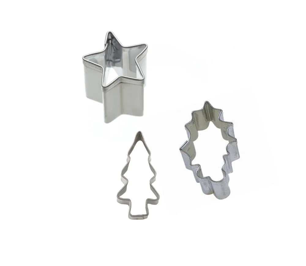 Mince Pie And Icing Cutters Set Of 3