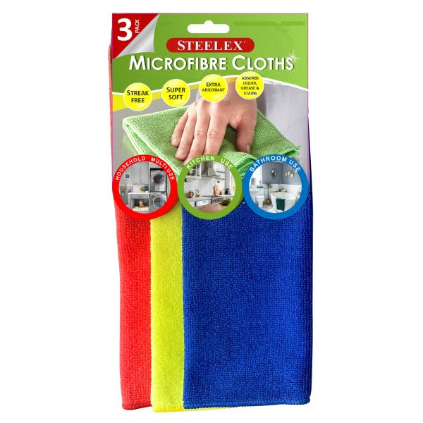 Microfibre Cloths Set of 3