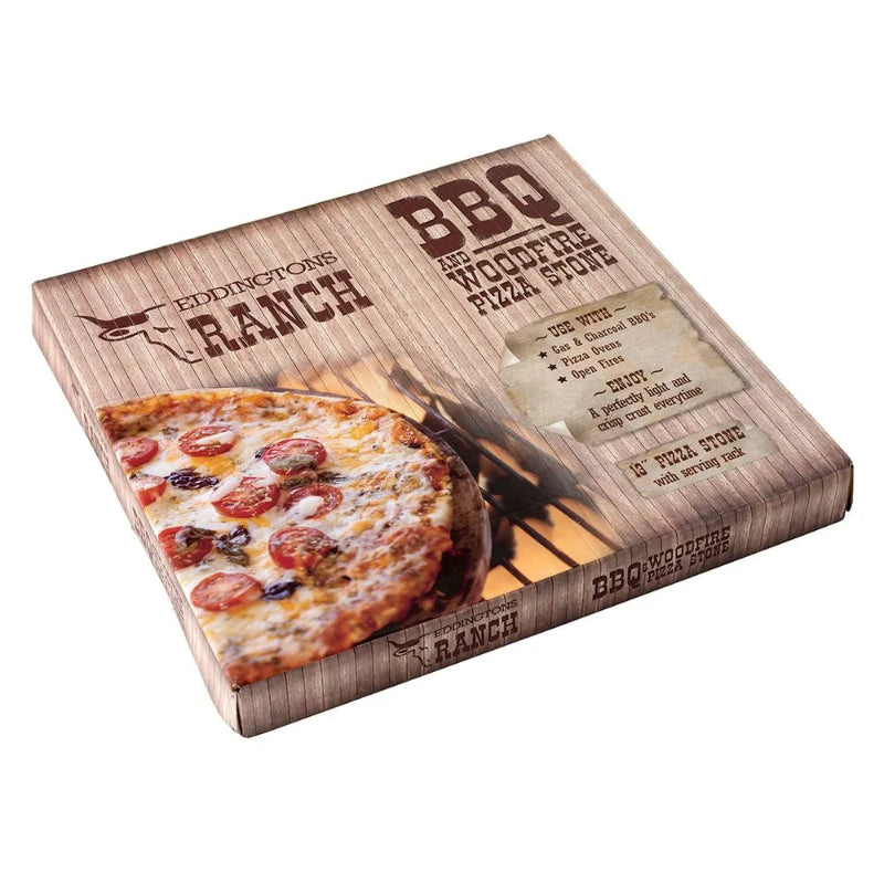BBQ Pizza Stone 13 Inch With Chrome Stand