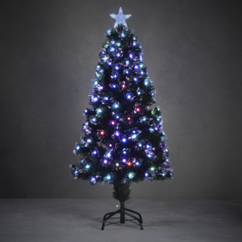 Abbey Green Fibre Optic Tree Multicolour 185 LED
