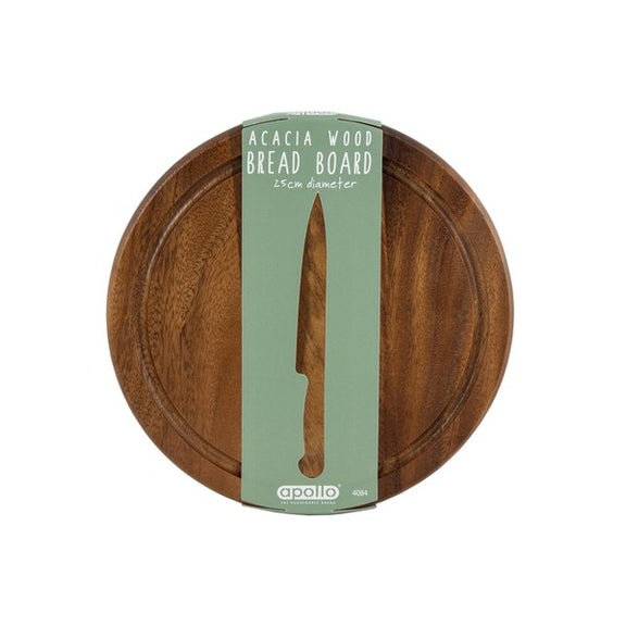 Apollo Acacia Bread Board 25cm Round – Smyth's Homevalue
