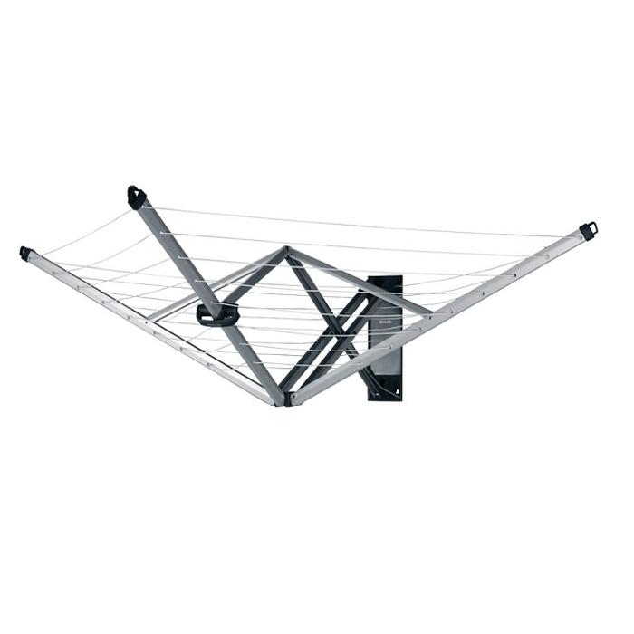 Brabantia WallFix Retractable Washing Line with Fabric Cover - Retractable Clothes Line 