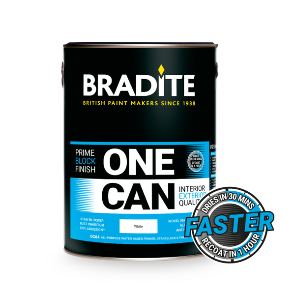 Bradite One Can All Surface Primer Sealer & Topcoat Eggshell White 1L