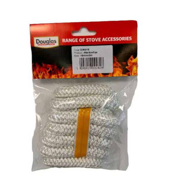 WHITE STOVE ROPE - 15MM X 2M